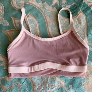 Pale Pink And Mauve Fabletics Sports Bra